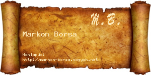 Markon Borsa névjegykártya